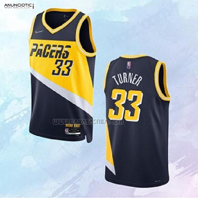 NO 33 Myles Turner Camiseta Indiana Pacers Ciudad Azul