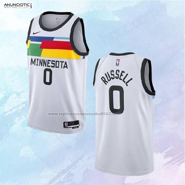 NO 0 Camiseta Minnesota Timberwolves Ciudad Blanco