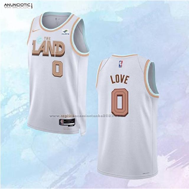 NO 0 Kevin Love Camiseta Cleveland Cavaliers Ciudad Blanco 2022-23