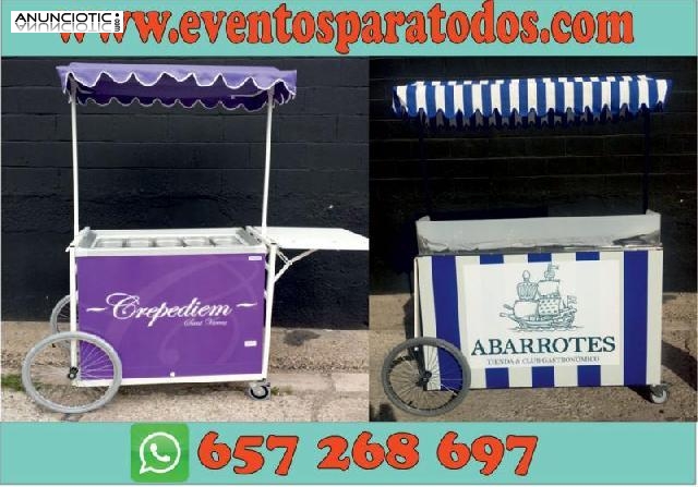 Carrito para crepes para fiestas