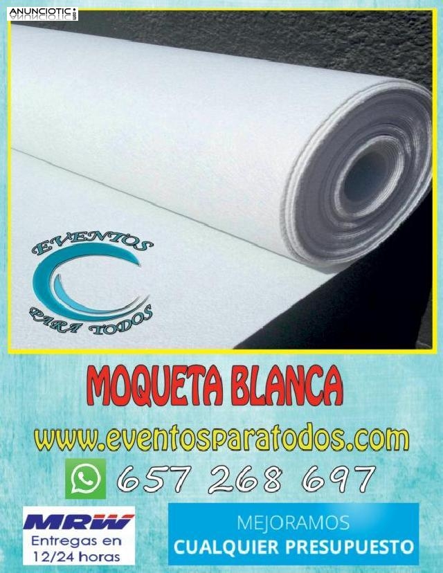 Venta de moqueta blanca para fiestas