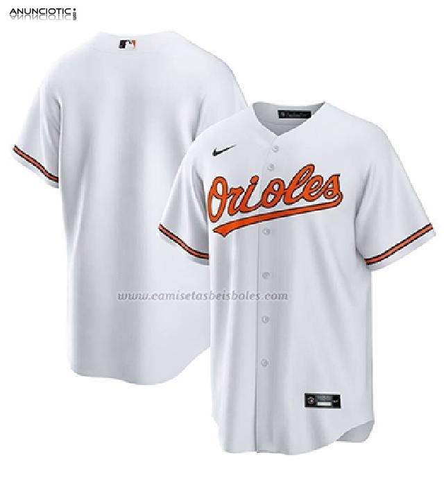 Camiseta Beisbol Hombre Baltimore Orioles Primera Blank Replica Blanco