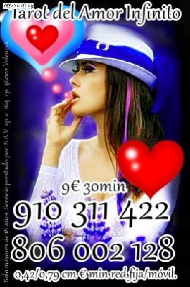 9 30min/ TAROT BARATO DEL AMOR ESPECIALISTAS VIDENCIA REAL  910311422/8060