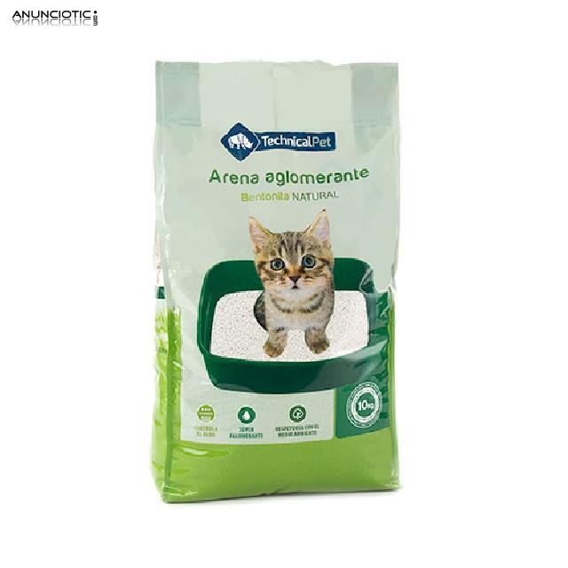 Arena aglomerante natural para gatos TK-Pet