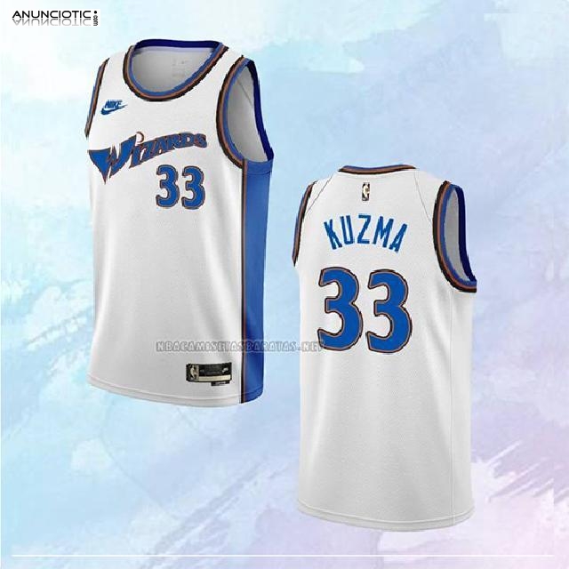 NO 33 Kyle Kuzma Camiseta Washington Wizards Classic Blanco 2022-23