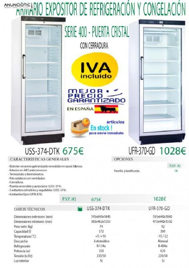 Vitrina congelador o refrigerador vertical nuevo 