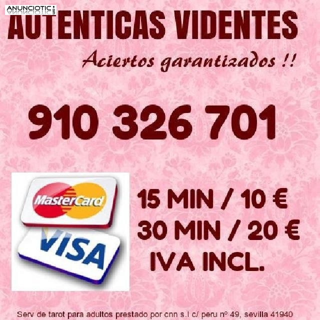 VIDENTES ENCONTRANDO SOLUCIONES  * TAROT VISA 10 EUR *