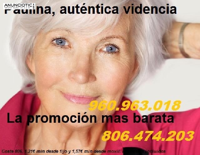 Paulina, videncia auténtica. 806 474 203. Medium sensitiva