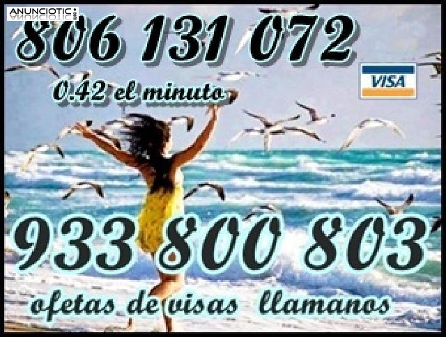 tarot visa económico 5 euros 15 mtos. 806-131-072 solo 0,42cm 