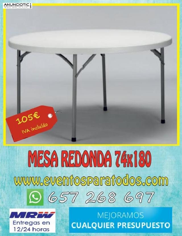 Mesa redonda 183x74cm 