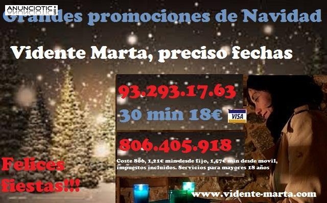 Marta vidente OFERTA NAVIDAD 30min 18euros 806 405 918 numerologia y astrol