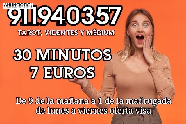 Videntes telefónicos 30 minutos 7euros oferta económico visa