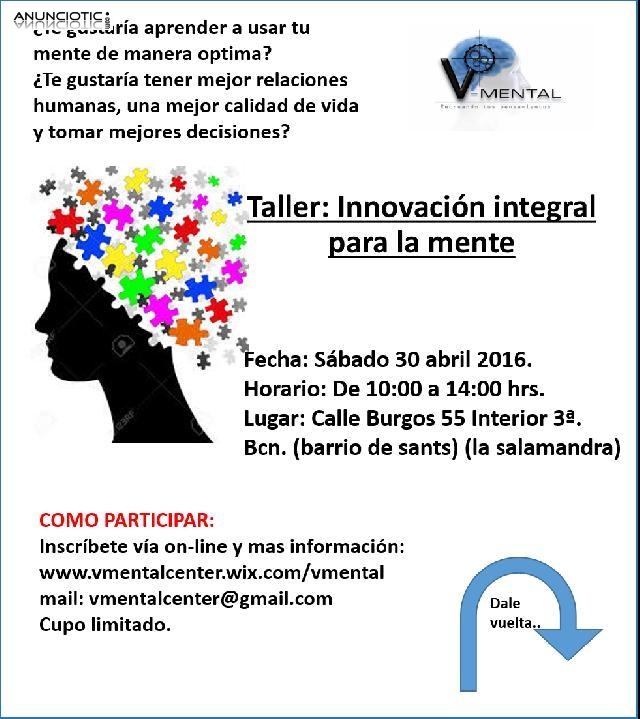 Taller: Innovación integral para la mente