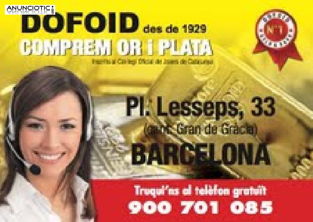 Oferim el millor preu del mercat, DOFOID-LESSEPS et dona més per les teves joïes.