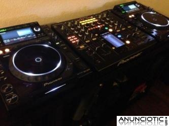 venta nueva 2X Pioneer CDJ- 2000 paquete de la placa giratoria del mezclador DJM- 2000