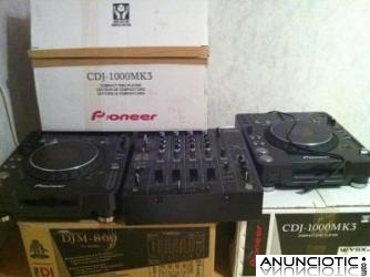 PIONEER CDJ 1000MK3, DJM 800,PIONEER CDJ 2000,PIONEER CDJ 900