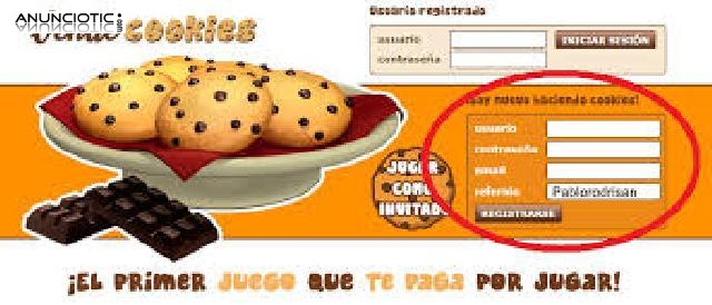 Cookies Gana dinero por jugar a cocinar galletas