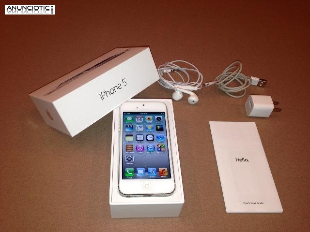 APPLE IPHONE 5-16GB BLANCO y PLATA (T-MOBILE) MENTA! PAQUETE LTE GSM  GARANTIA!