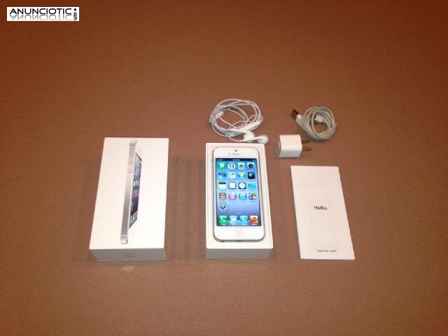 APPLE IPHONE 5-16GB BLANCO y PLATA (T-MOBILE) MENTA! PAQUETE LTE GSM  GARANTIA!