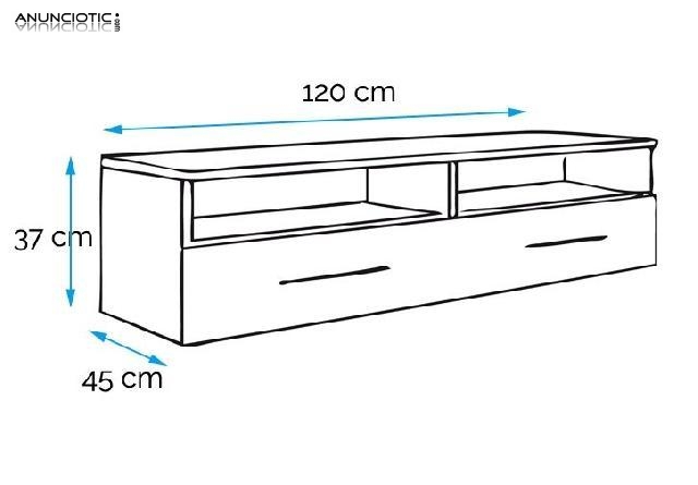 Mueble TV modelo Terento cuerpo ciruelo