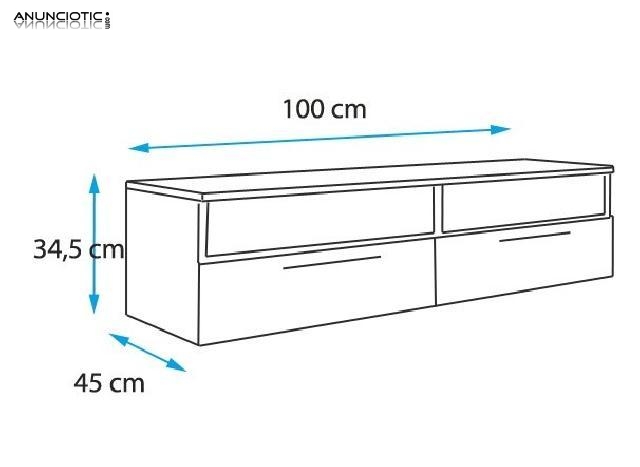 Mueble TV modelo Cozumel en blanco