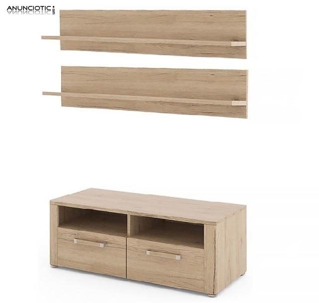 Mueble de TV + 2 baldas modelo Monet