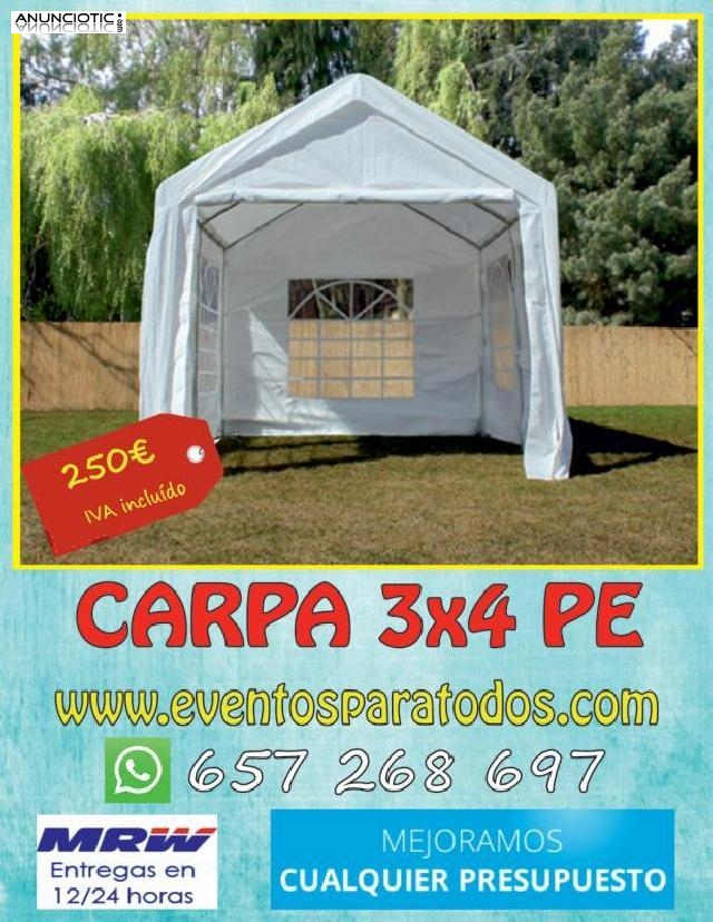 Carpa  3x4 impermeable 100%