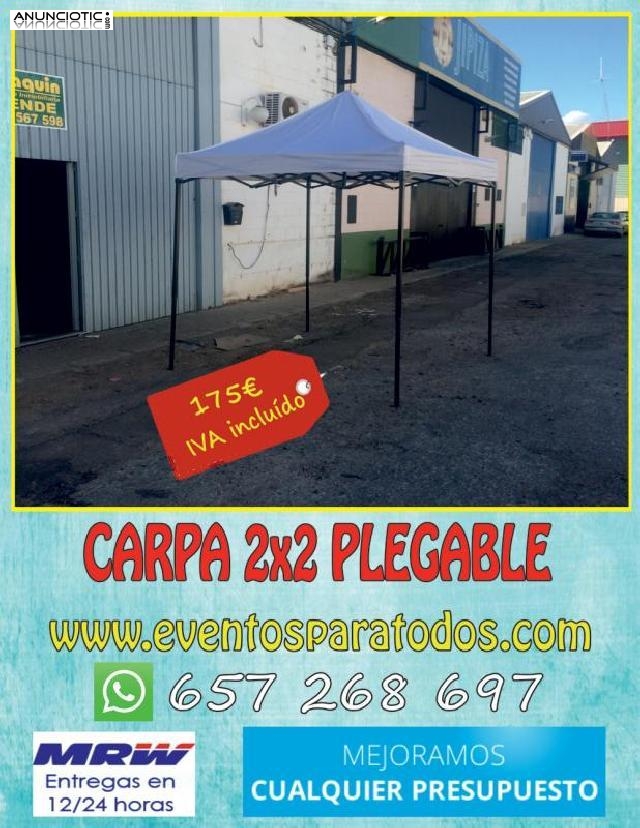 Carpas plegables sin laterales 6x3