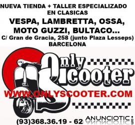 Only Scooter - Tienda & Taller clásicas: Vespa, Lambretta, Montesa, Bultaco, Ossa, Moto Gu