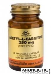 Acetil L-Carnitina 250 mg 30 cápsulas vegetales