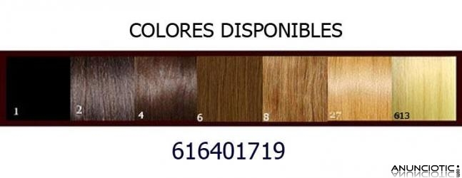 Vendo extensiones queratina pelo natural rizado a 0,75 c/u.50cm largo