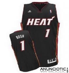 camisetas NBA bosh de miami heat negro