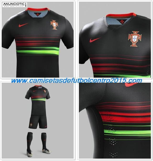 Camisetas Portugal baratas 2015-2016 Segunda