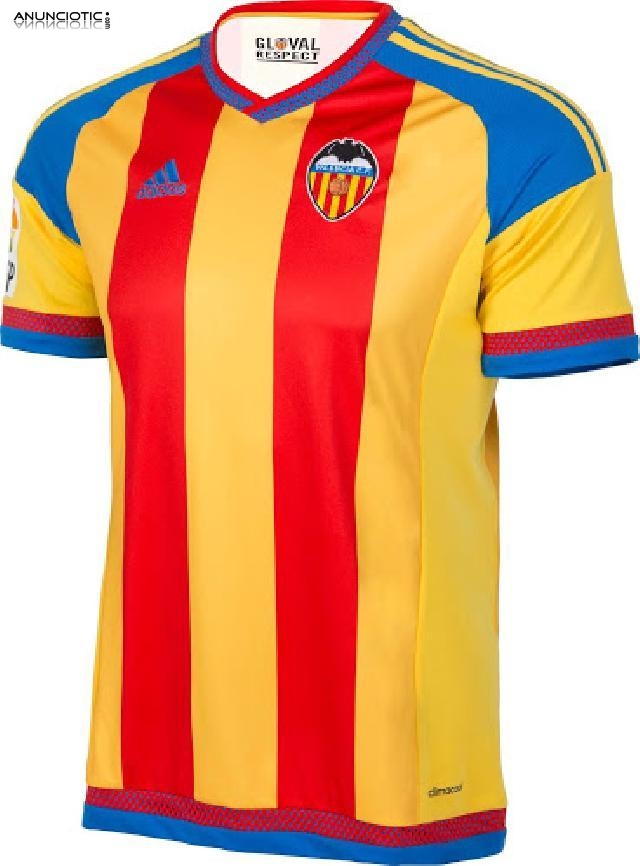 Camiseta de Valencia baratas Segunda 2015-2016