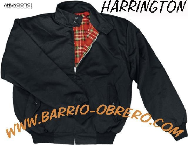 Cazadoras modelo Harrington con tela escocesa