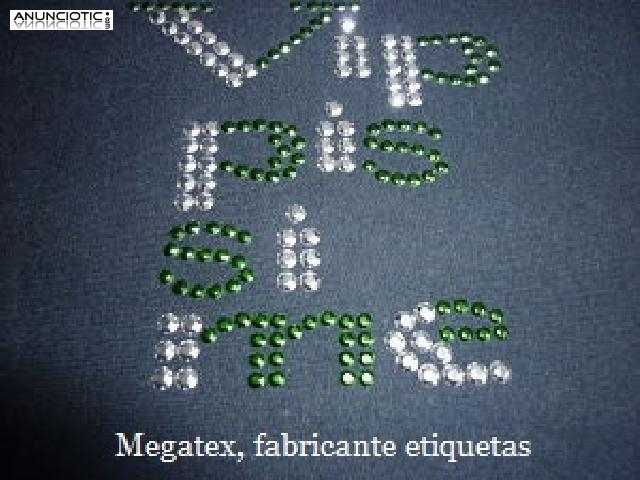 Etiquetas con brillantes para vestidos de fiesta 