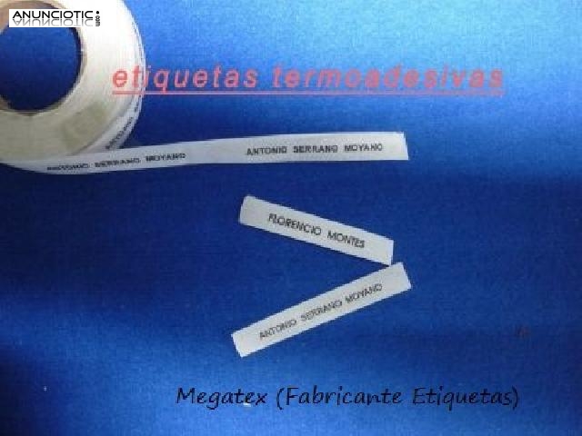 Etiquetas termoadhesivas para identificar la ropa