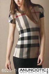 Burberry barato larga camisetas mujer