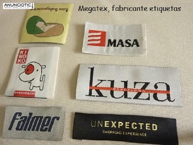 Etiquetas ropa tejidas personalizadas con logotipo