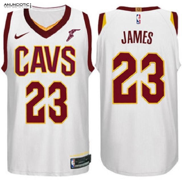 Nike Camiseta Cavaliers James 2017-18 Blanco