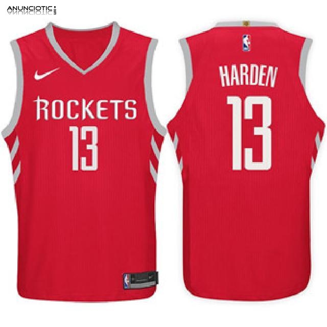 Camiseta Rockets James Harden 2017-18 Rojo