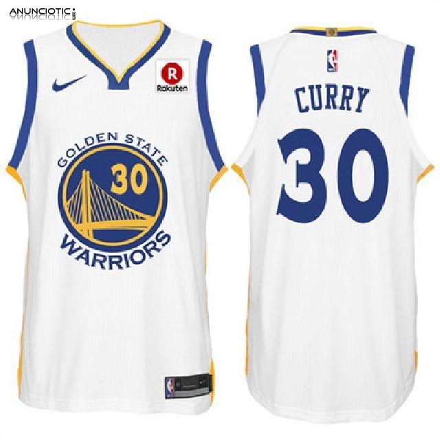 Nike Camiseta Warriors Curry 2017-18 Blanco