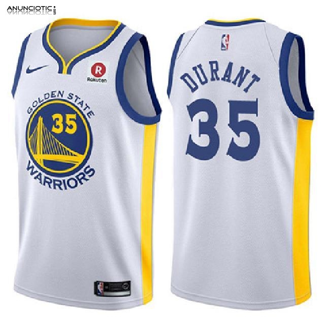 Camiseta Warriors Kevin Durant 2017-18 Blanco