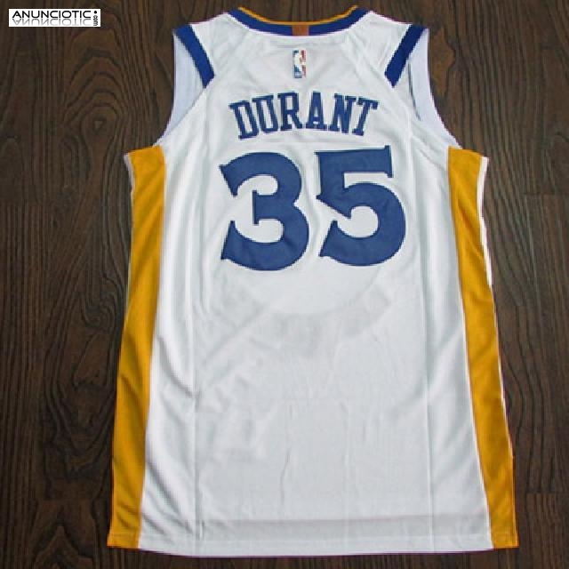 Camiseta Warriors Kevin Durant 2017-18 Blanco