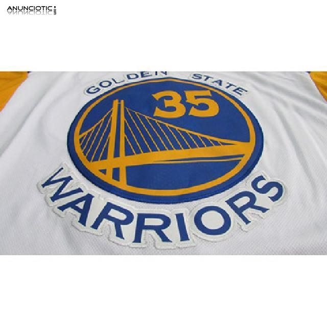 Camiseta Warriors Kevin Durant 2017-18 Blanco