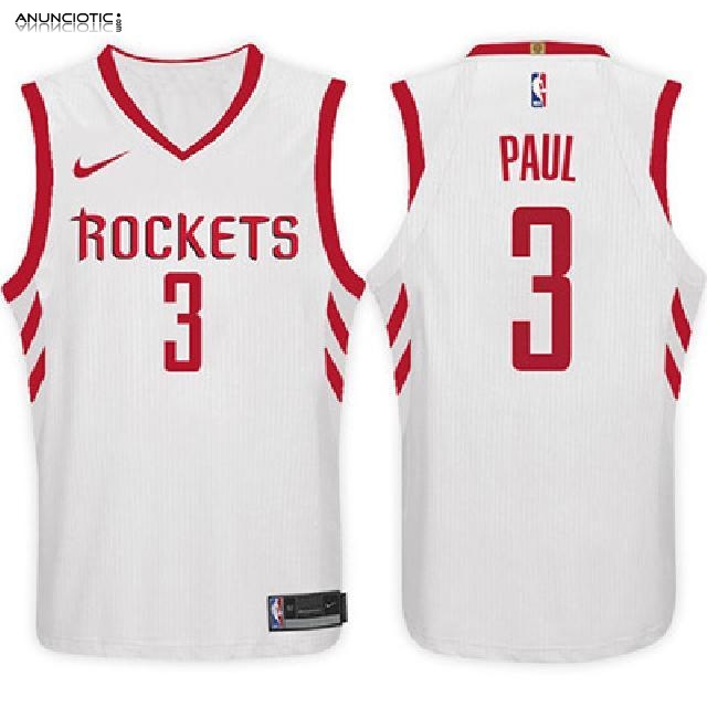 Camiseta Rockets Chris Paul 2017-18 Blanco
