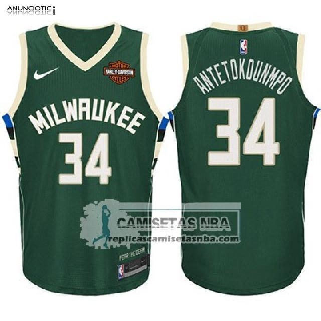 Camiseta Bucks Giannis Antetokounmpo 2017 18