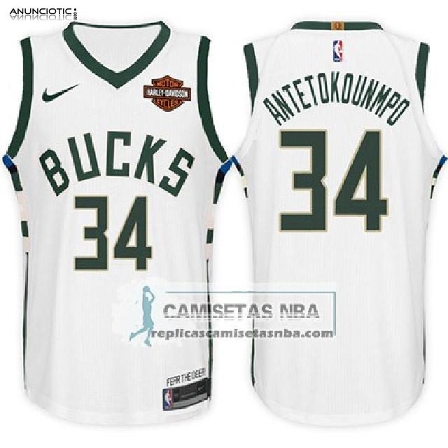 Camiseta Bucks Giannis Antetokounmpo 2017 18