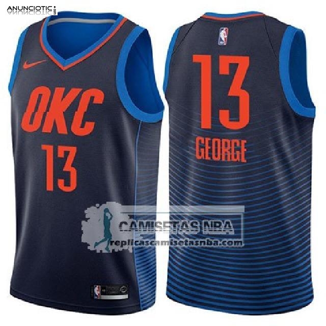 Camiseta Thunder Paul George Statement 2017 18 Azul