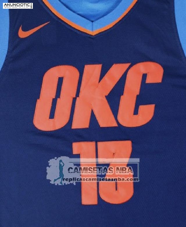 Camiseta Thunder Paul George Statement 2017 18 Azul